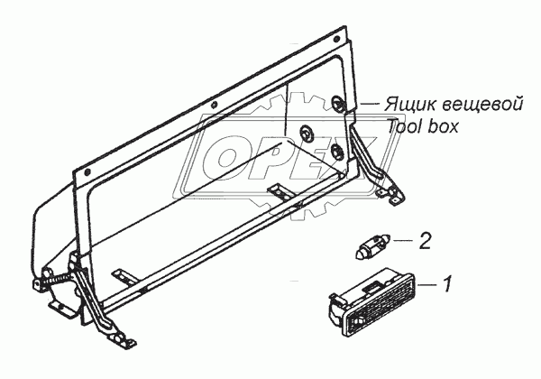 53205-3714003 Установка плафона освещения вещевого ящика